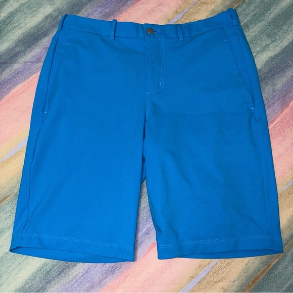 Lululemon Mens Commission ABC Beach Blue Golf Shorts size 36 - Picture 1 of 4